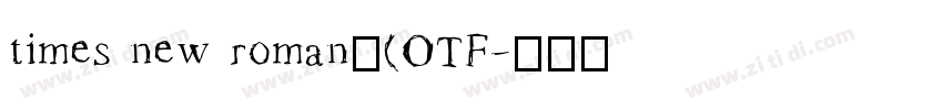 times new roman字(OTF字体转换 times new roman字(OTF字体转换